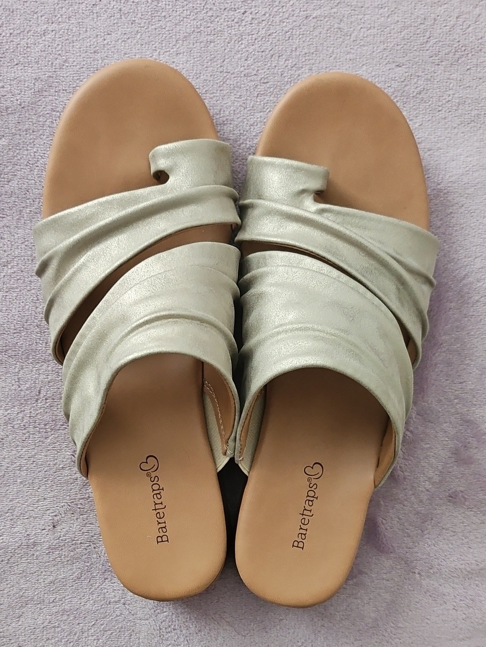 BareTraps Silver Sandals